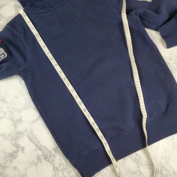 Levi's Boy's Large Navy Blue Hoodie Sweatshirt Sleeve Graphic Logo - Picture 7 of 9